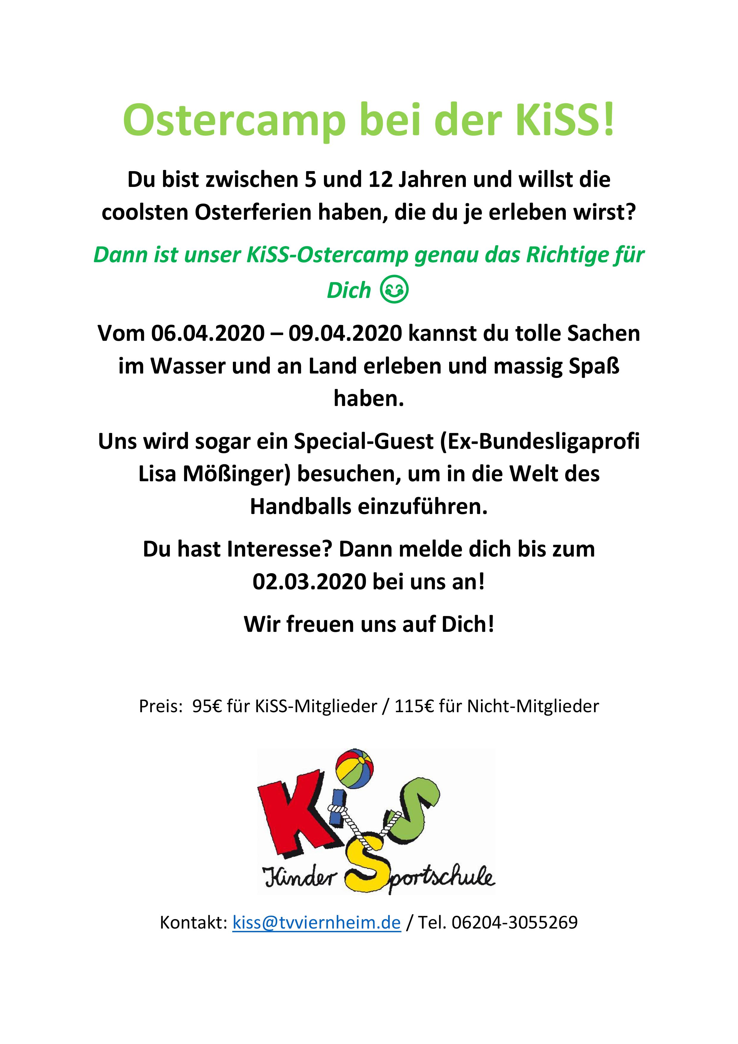 Ostercamp 2020 Aushang Werbung