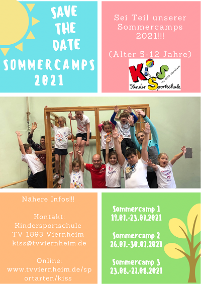 Save the Date Sommercamps 2021 Kleinformat